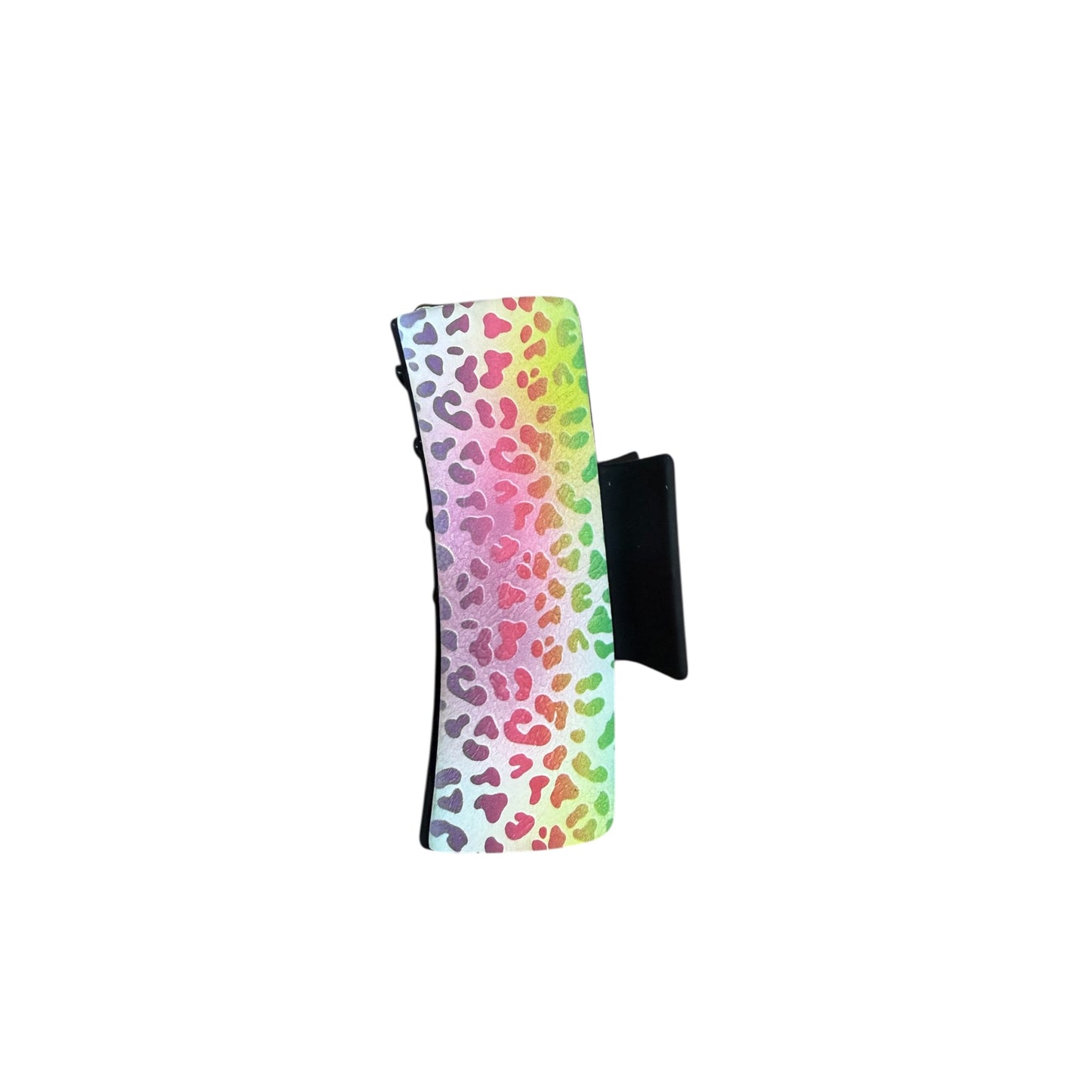 4” Rainbow Cheetah Hair Clip