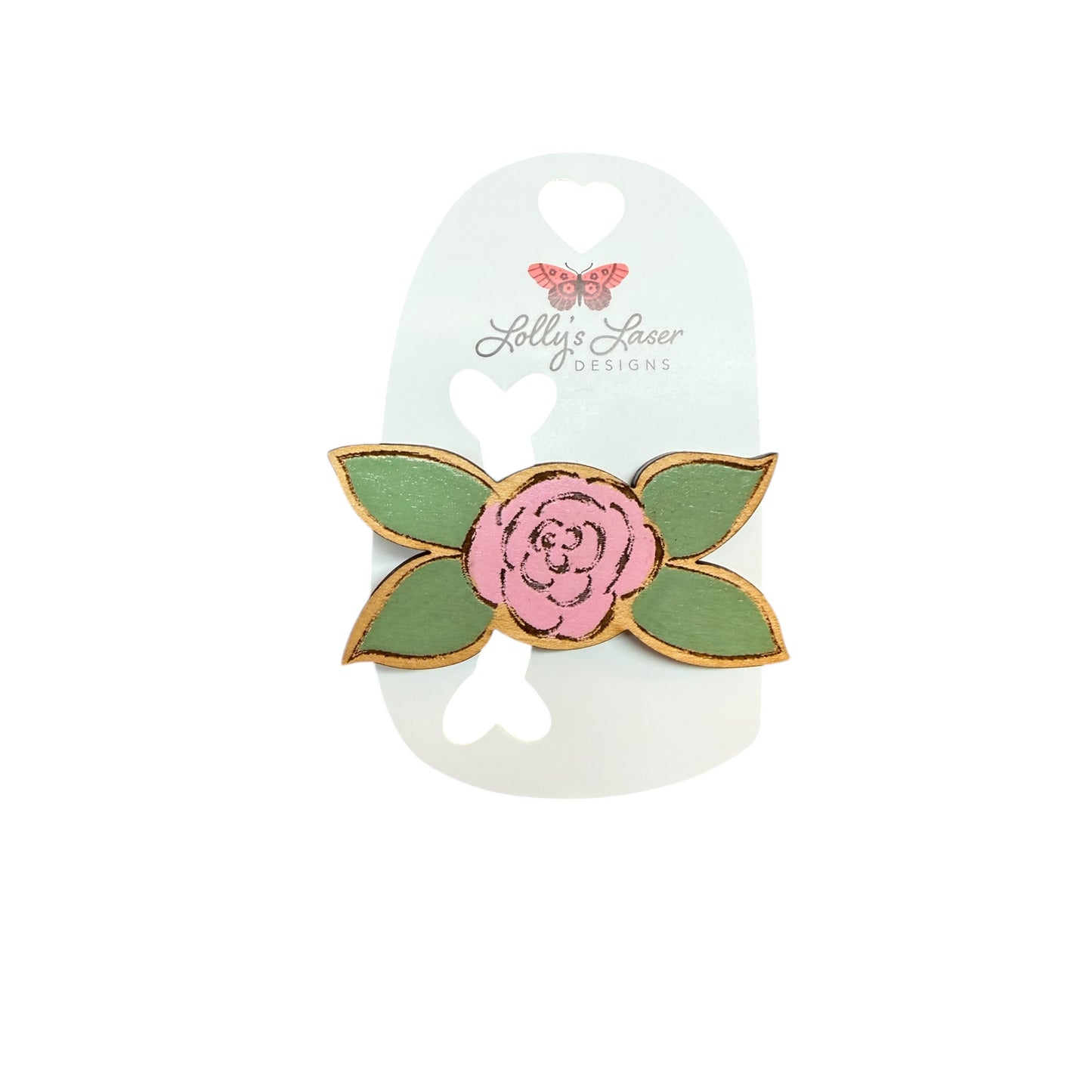 Rose Bud Hair Barrettes