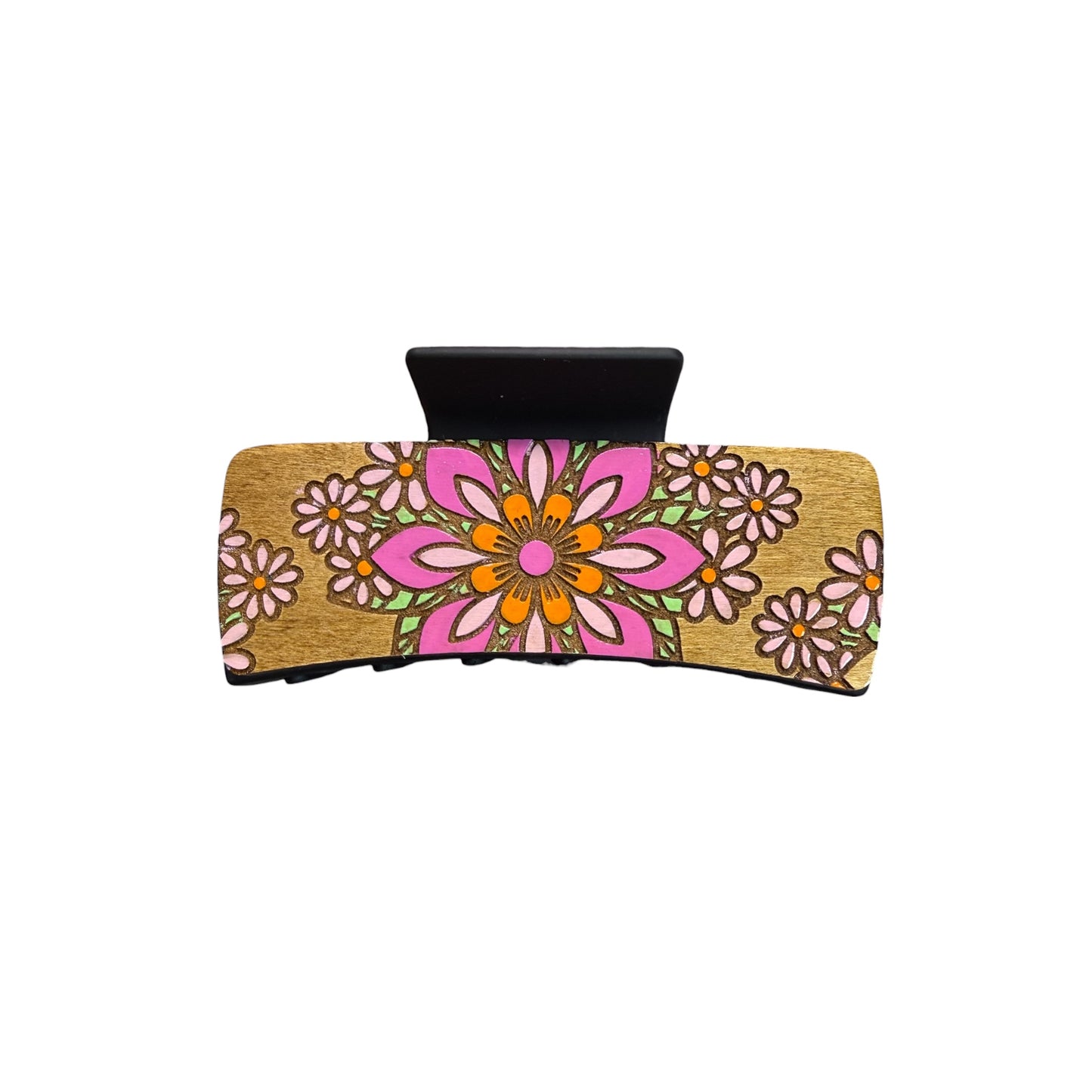 Floral Mandala 4” Hair Clip