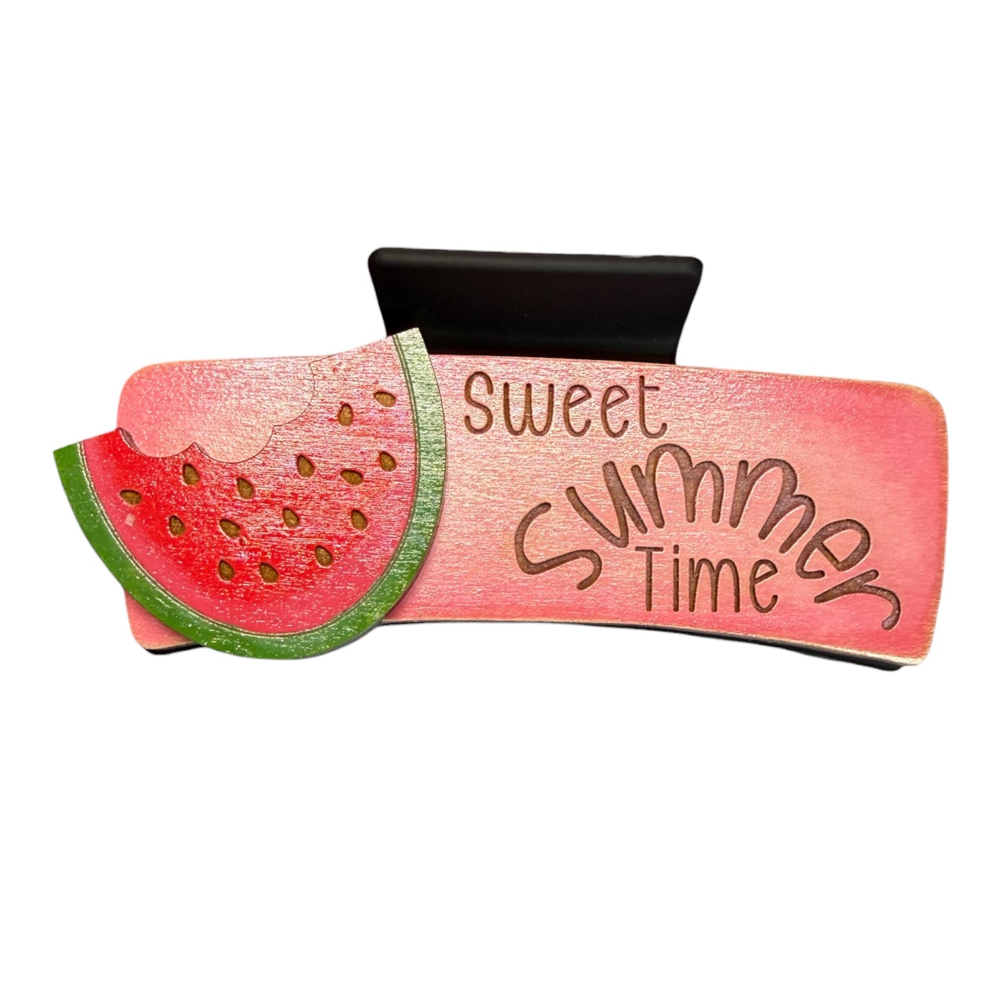4” Watermelon Summer Time Hair Clip
