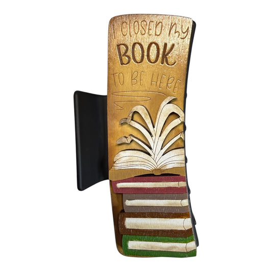 4” Closed My Book Hair Clip