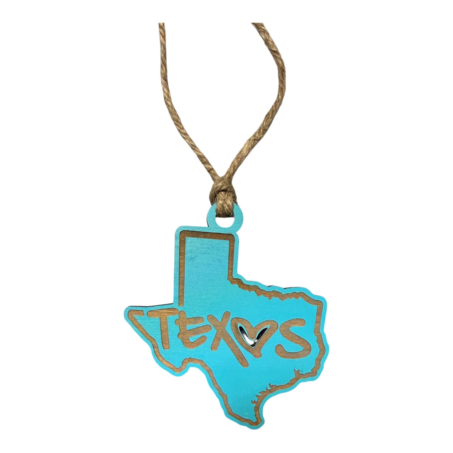 Texas Heart Ornaments