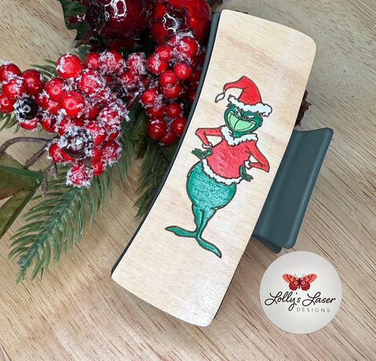 Grinch Christmas 4” Claw Hair Clip