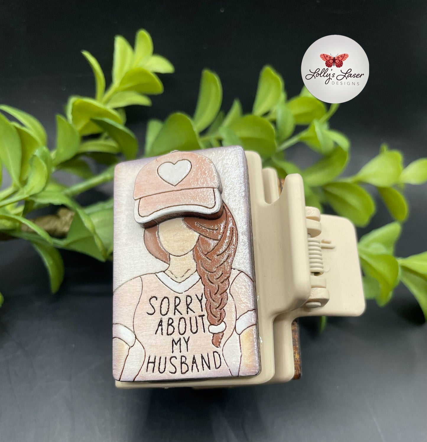 2” Sorry About My Husband Hair Clip