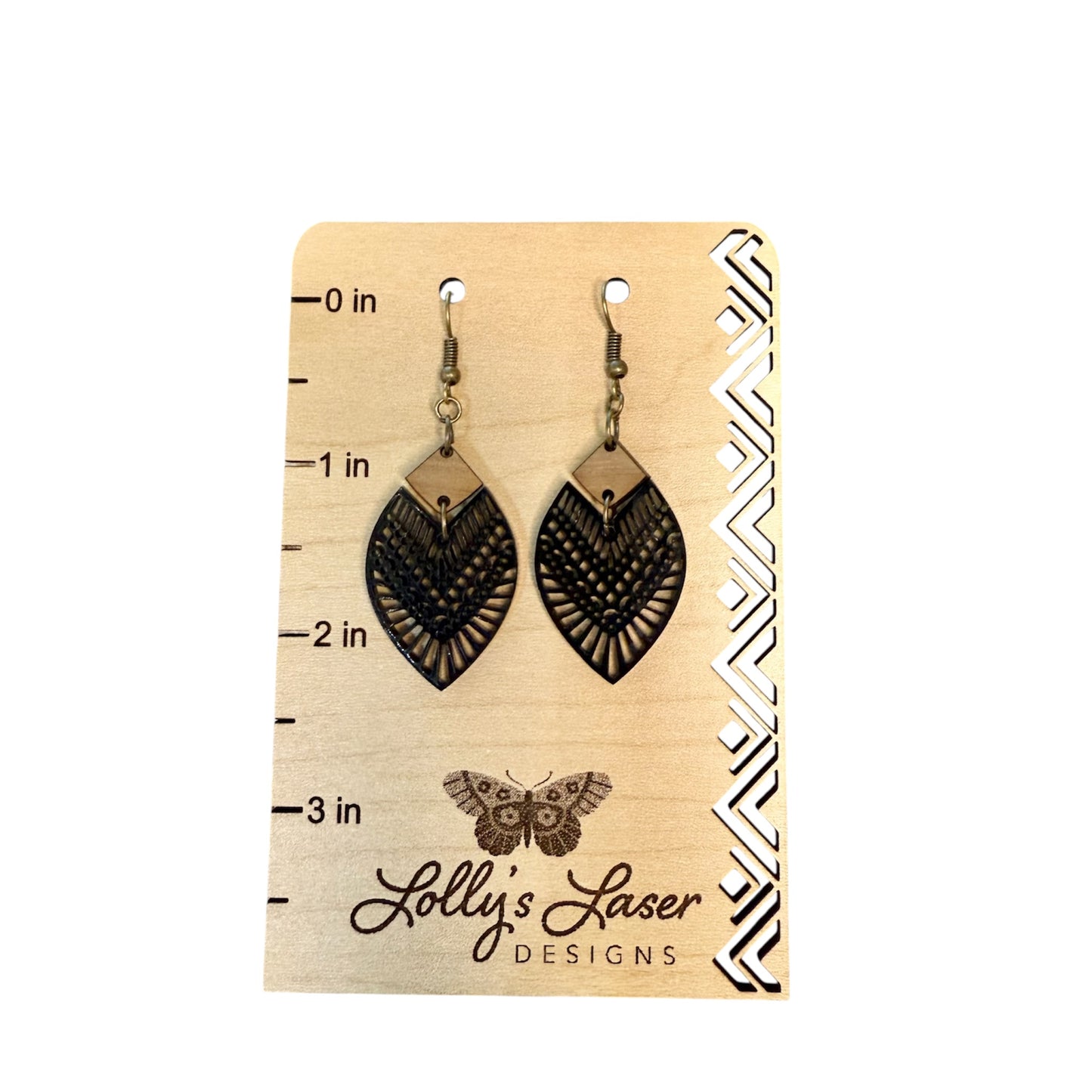 Intricate Petal Shaped Connector Dangle Earrings