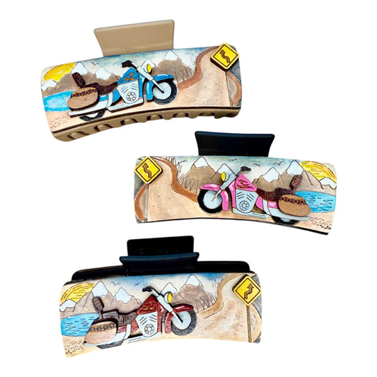 4" Motorcycle Hair Clip