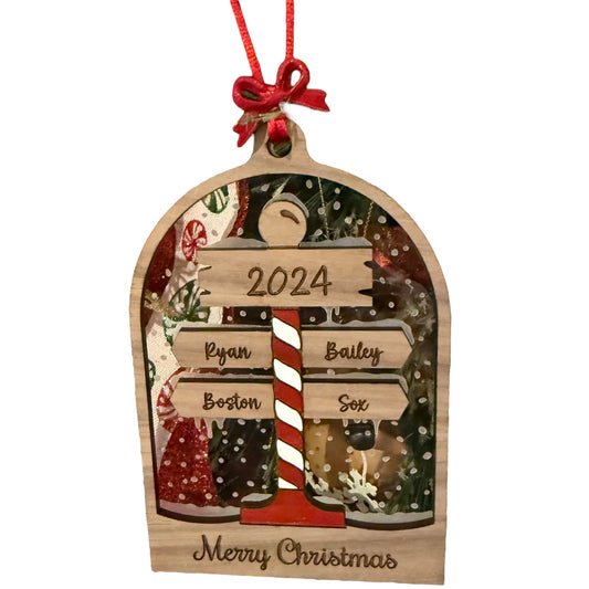 North Pole Family Ornament