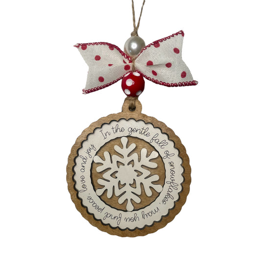 Peace & Joy Snowflake Ornament