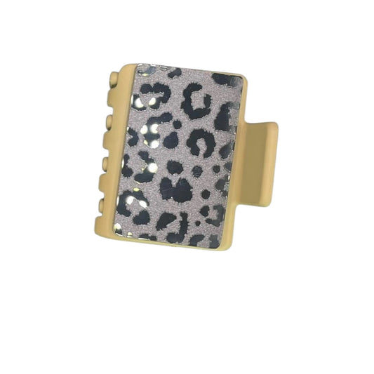 Black Leopard Print Hair Clip