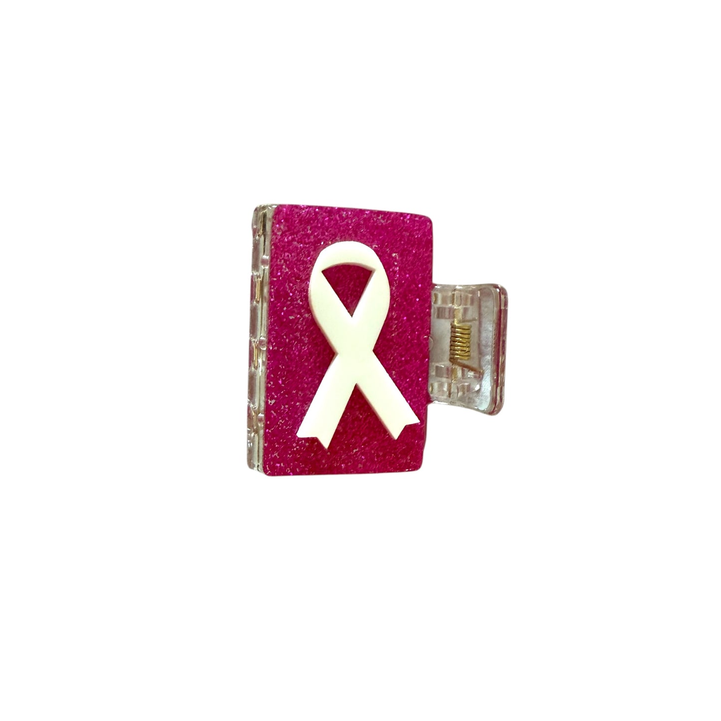 2" Cancer Ribbon Hair Clip