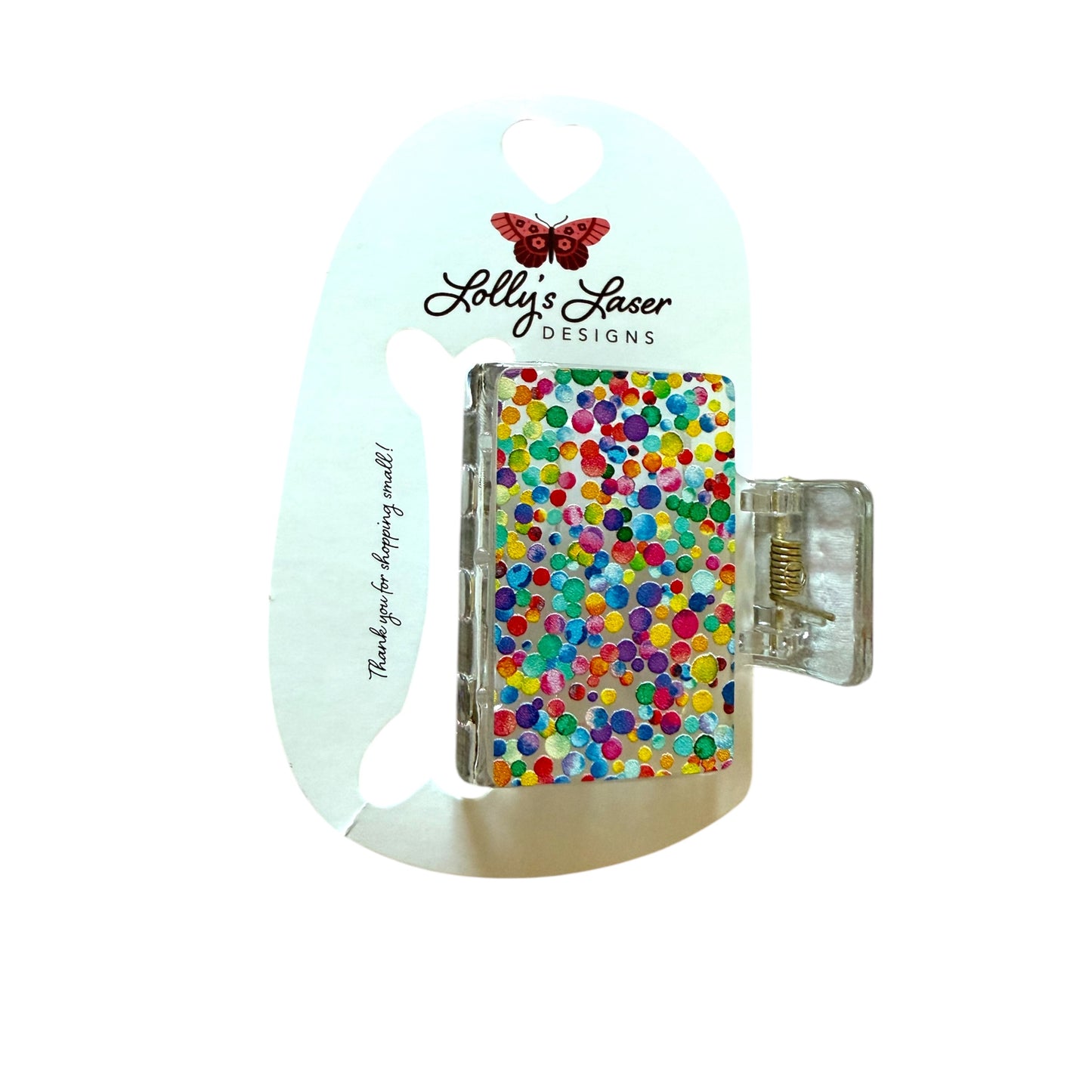 Rainbow Dots Hair Clip