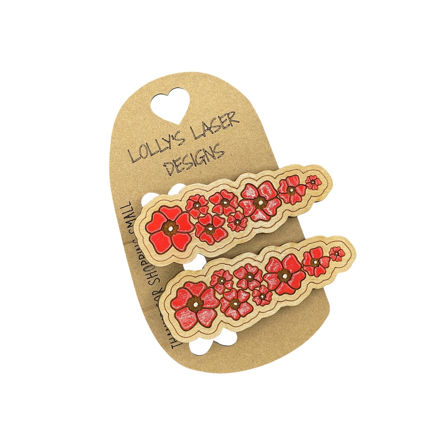 Poppy Seed Flower Hair Barrettes