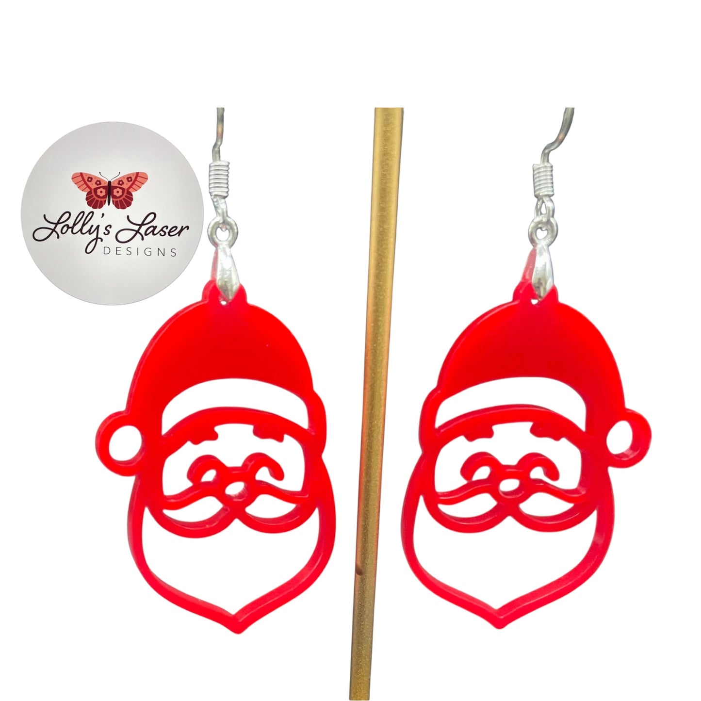 Red Santa Earrings