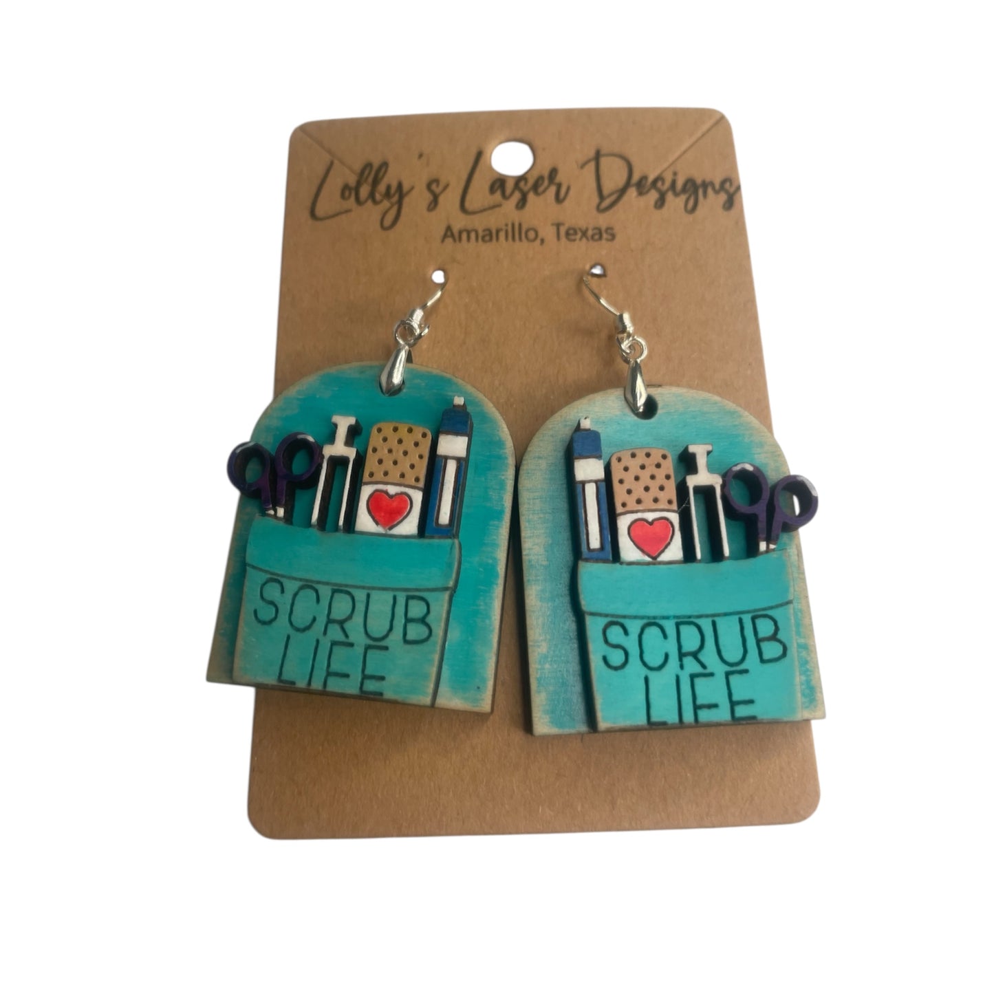 Scrub Life Dangle Earrings