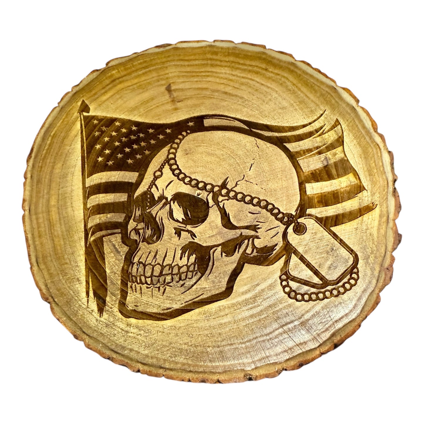 Skull with Flag Plaque
