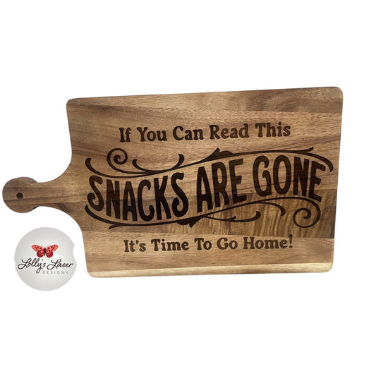 Snacks are Gone Cutting Board