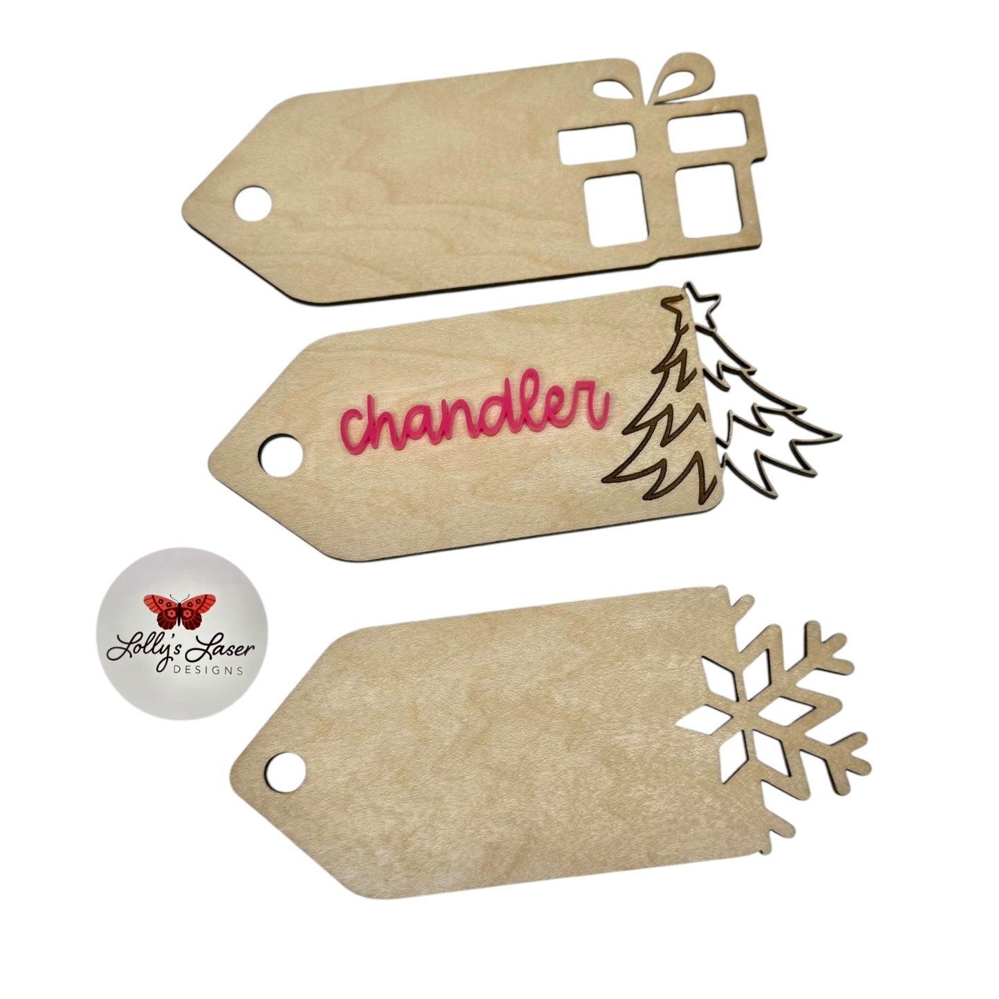 Stocking Tags- Present, Tree, Snowflake (Set of 3)