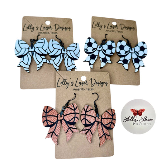 Sports Bow Earrings