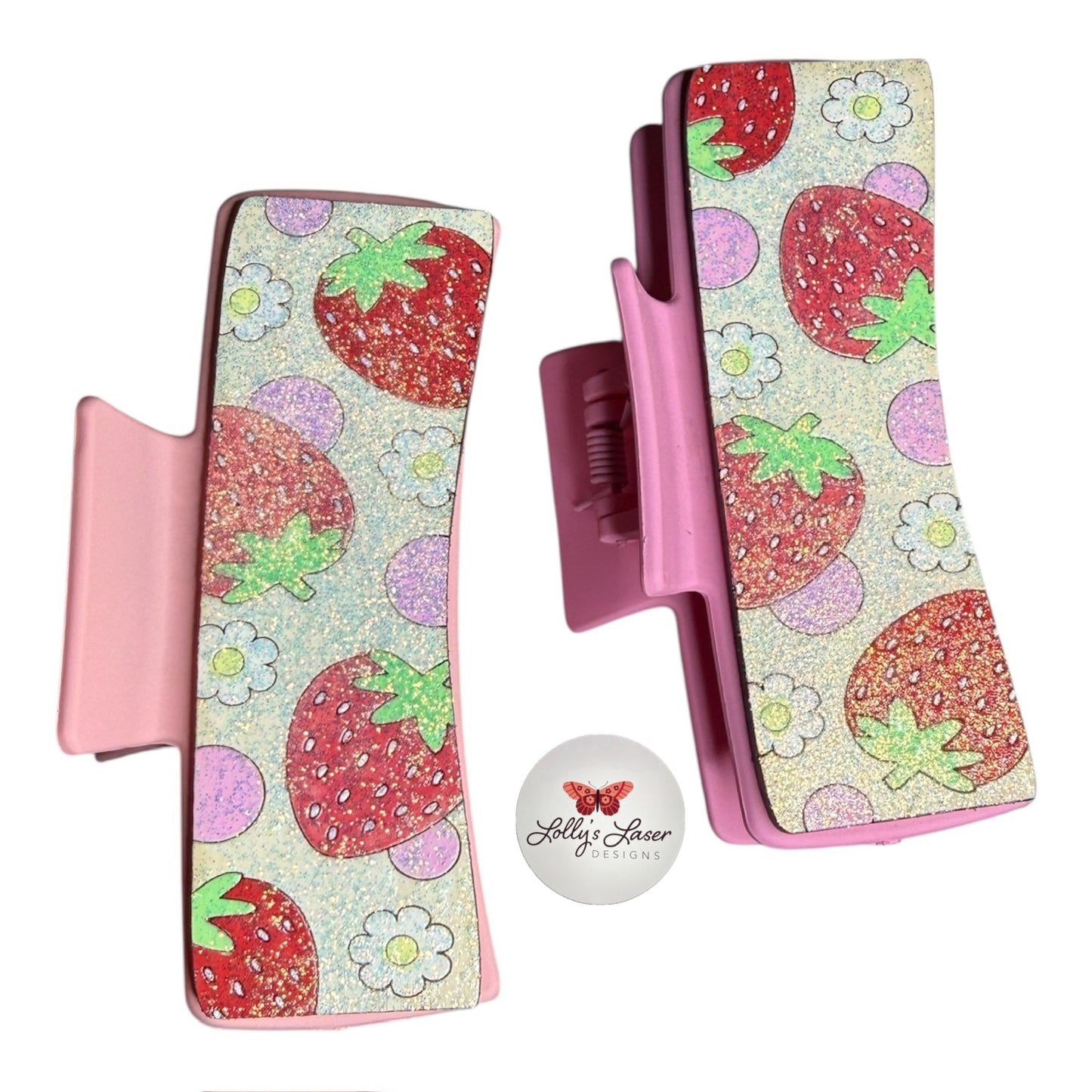 Strawberry 4" Hair Clip