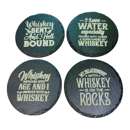 Whiskey Slate Coasters
