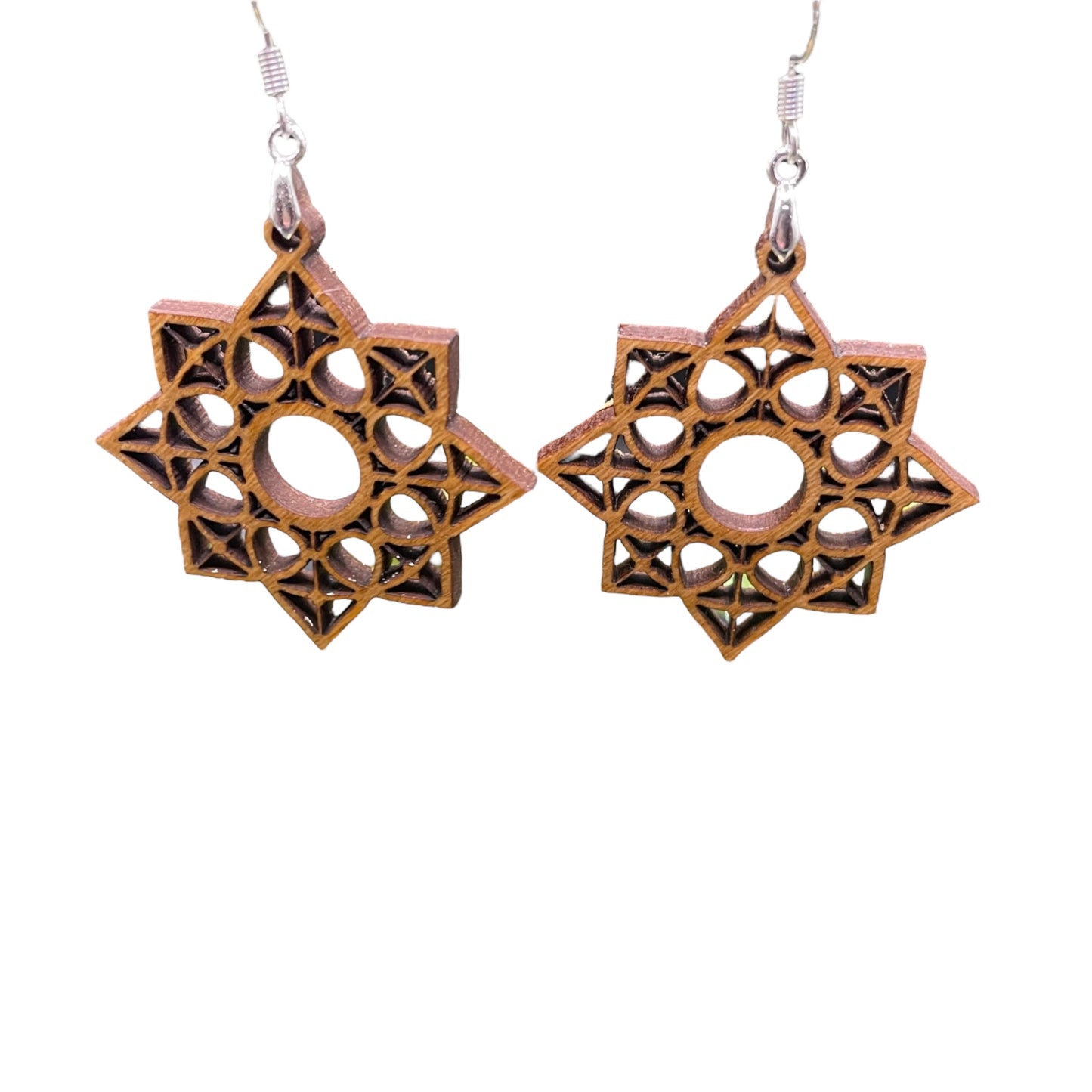 Wooden Intricate Star Dangle